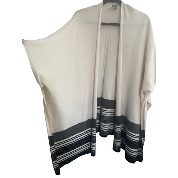 Vince Womens Medium Large Sweater Poncho Cape Armholes Wool Cashmere Open #5696 - Picture 2 of 12